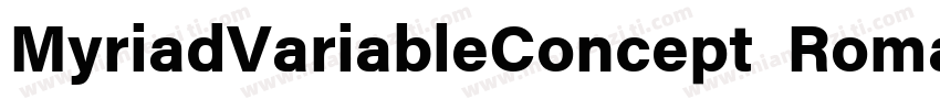 MyriadVariableConcept Roma字体转换